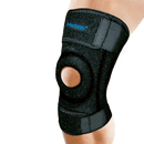 RODILLERA LARGA ABIERTA CON ESTABILIZADOR DE ROTULA Y SOPORTES LATERALES FLEXIBLES